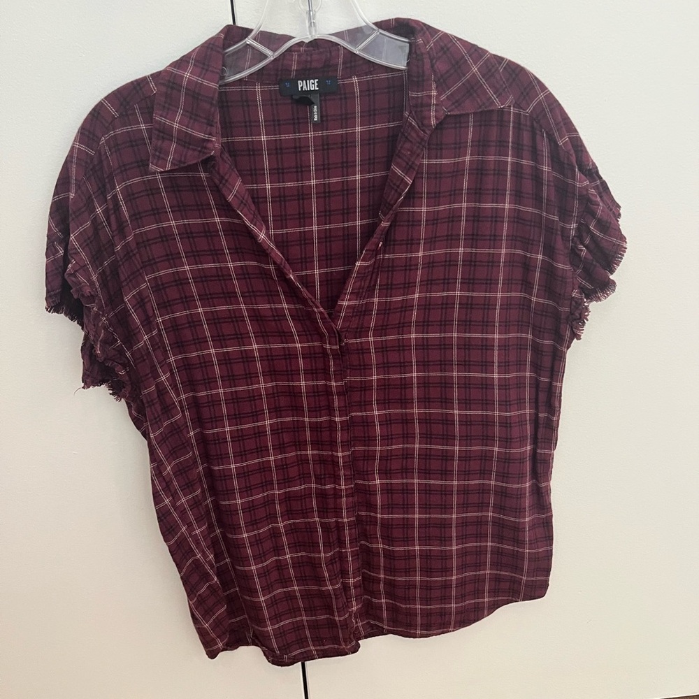 Paige Women's Plaid Top - Red
